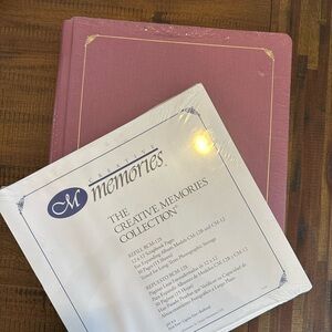 Creative Memories mauve scrapbook. 12x12. Includes 30 refill pages.